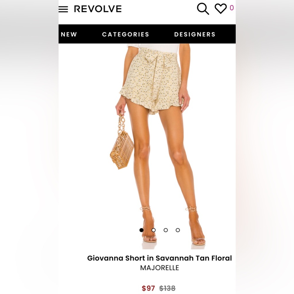 MAJORELLE by revolve: Giovanna Short in Savannah Tan Floral size XS